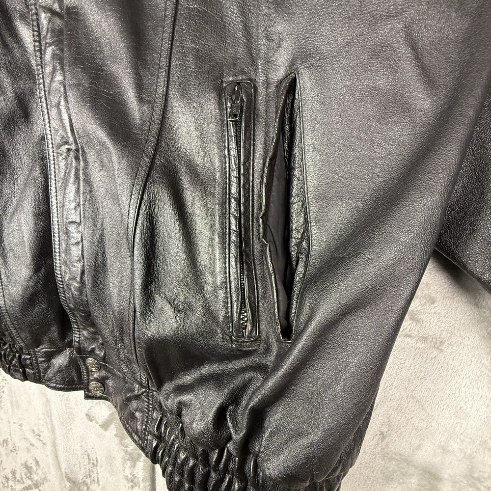 Wilsons Leather Experts Men's XLT Thinsulate 3M Heavy Zip Jacket Black‎ VTG - Picture 4 of 15